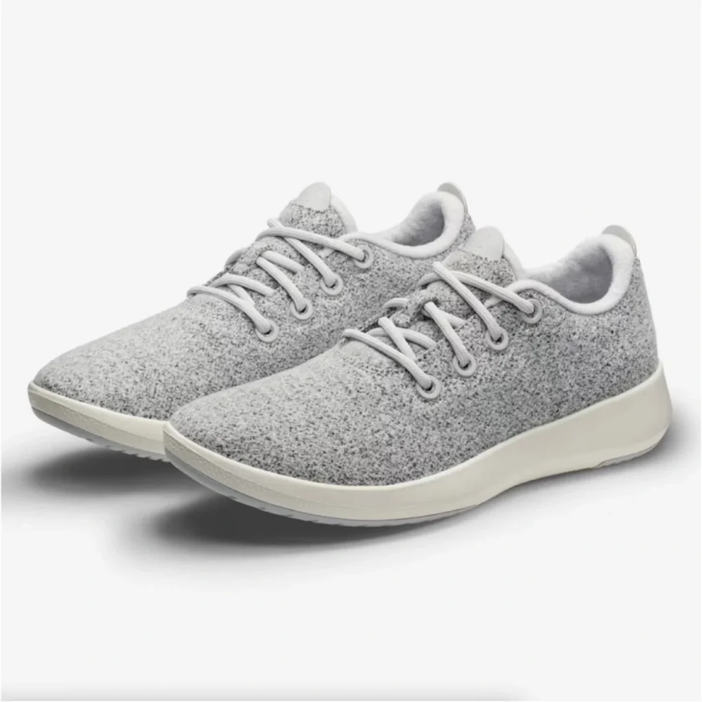 Allbirds Wool Runner Mizzles Shoes Light Gray Merino Wool Sneakers Size 8 Women